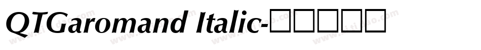 QTGaromand Italic字体转换